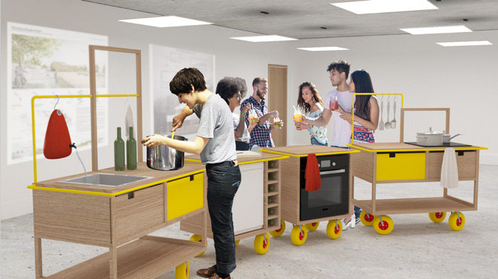 Projet cuisine mobile - étudiants LISAA locaux Pascal